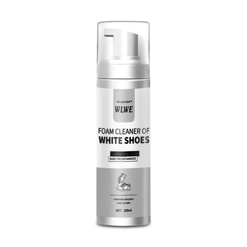 200ml little white shoe cleaner foam bottle for athletic shoes, sneakers and cloth shoes