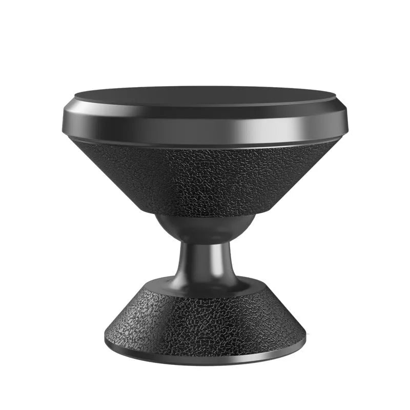 Black universal magnetic car phone holder with air vent mount, leather bracket, and CD pattern texture
