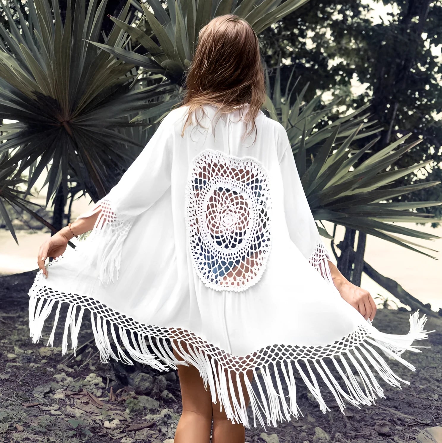 White polypropylene sun proof shirt swimsuit beach blouse for women one size