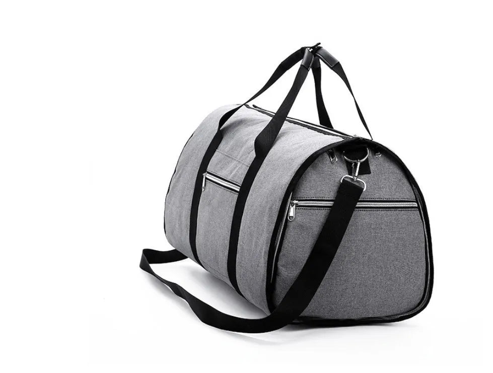 Medium cylinder travel bag in Oxford cloth with 36-55L capacity shown in black colour