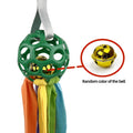 Interactive hollow TPR ball pet toy in assorted colours with bell sound for dogs and cats