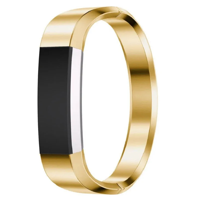 Stainless steel Fitbit Alta replacement watch band with deployment clasp in four colour options.