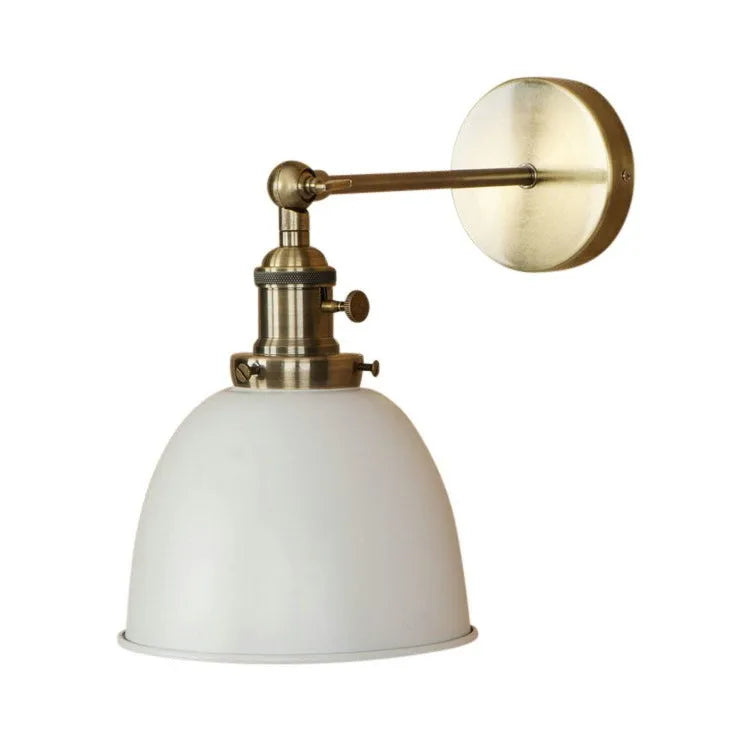 Bedroom ceiling light with iron shade in multiple colour options including pink, black, blue, gray, green, red, orange, white, and yellow