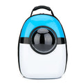 Pet space capsule carrier backpack with transparent PC window and Oxford fabric, available in 6 hole silver bear design