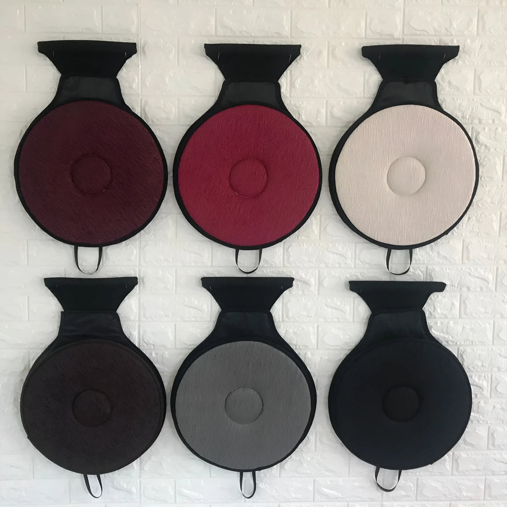 360 degree rotation cushion mat for chair with non-slip base in black, 40x40x3cm