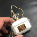 White silicone perfume bottle case for AirPods Pro and AirPods 3 charging box