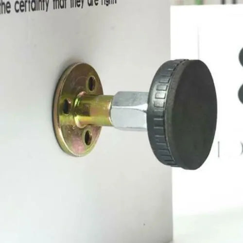 Adjustable threaded bed frame anti-shake tool with EVA pad, metal stabiliser for headboard and wall protection
