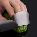 Stainless steel finger guard for kitchen knife protection with single and double finger size options