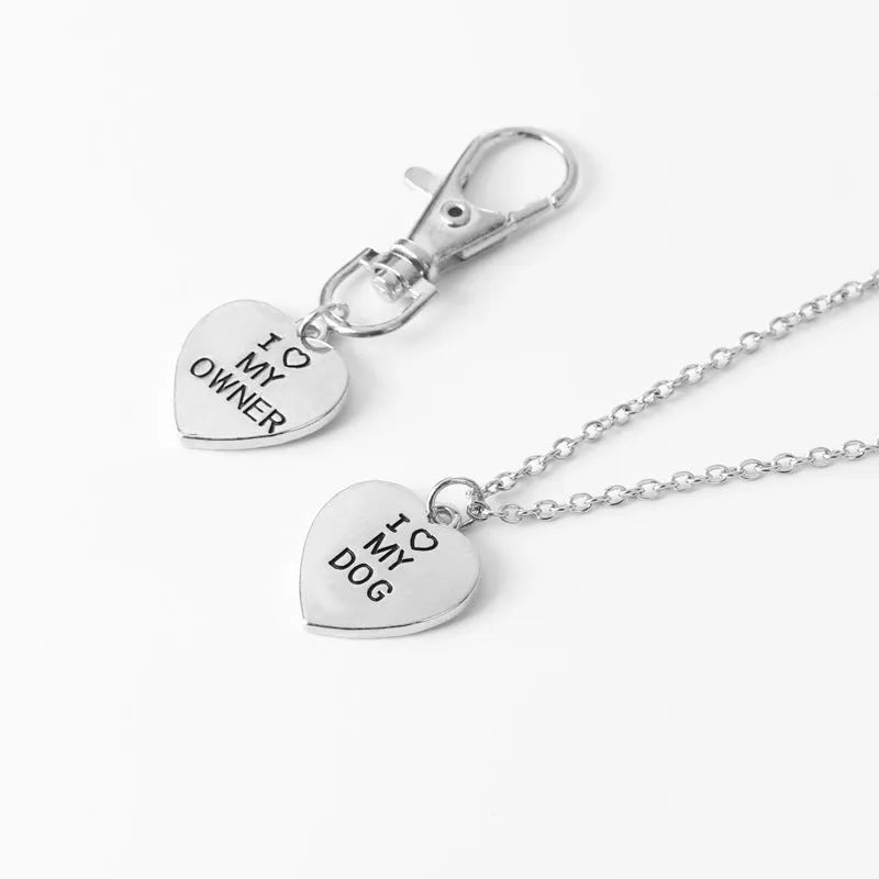 Dog bone necklace in alloy with Gold or Silver colour option for dog owners