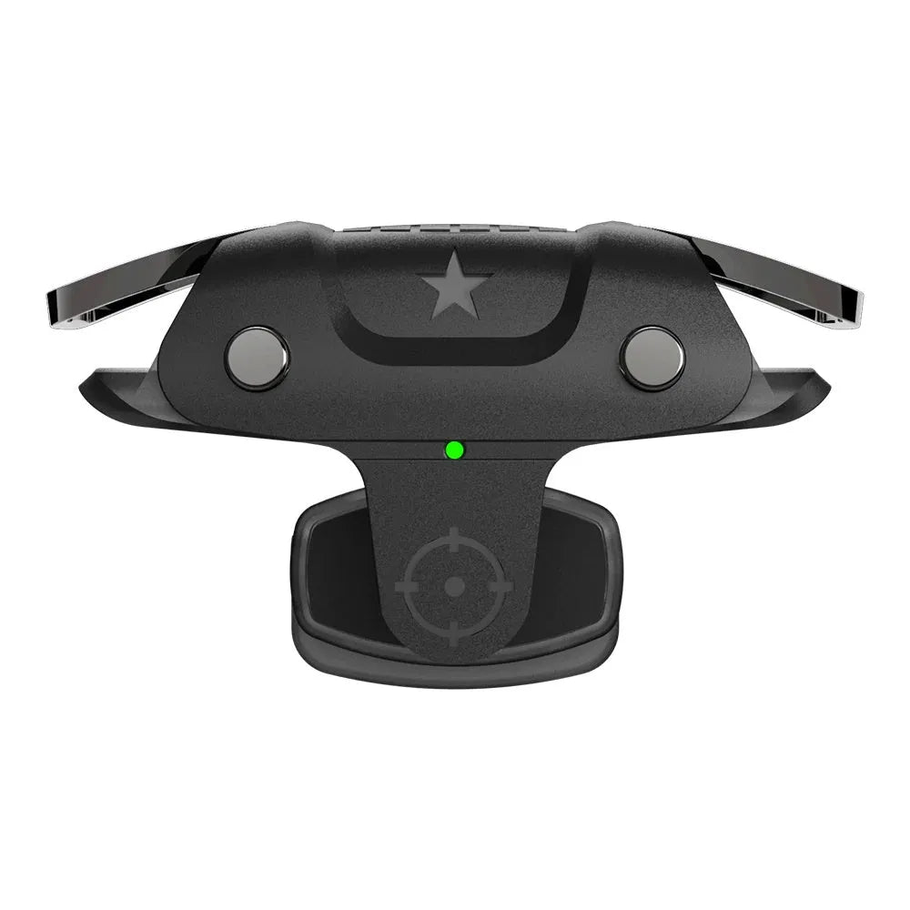 Black F5 Bluetooth wireless game controller with phone clip for mobile gaming