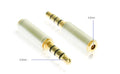 2.5mm male to 3.5mm female mobile phone headset adapter for Nokia phones