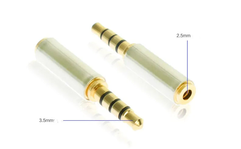 2.5mm male to 3.5mm female mobile phone headset adapter for Nokia phones