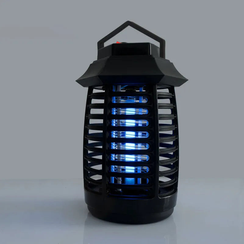 Black aromatherapy mosquito lamp for insect control with UV light tube.