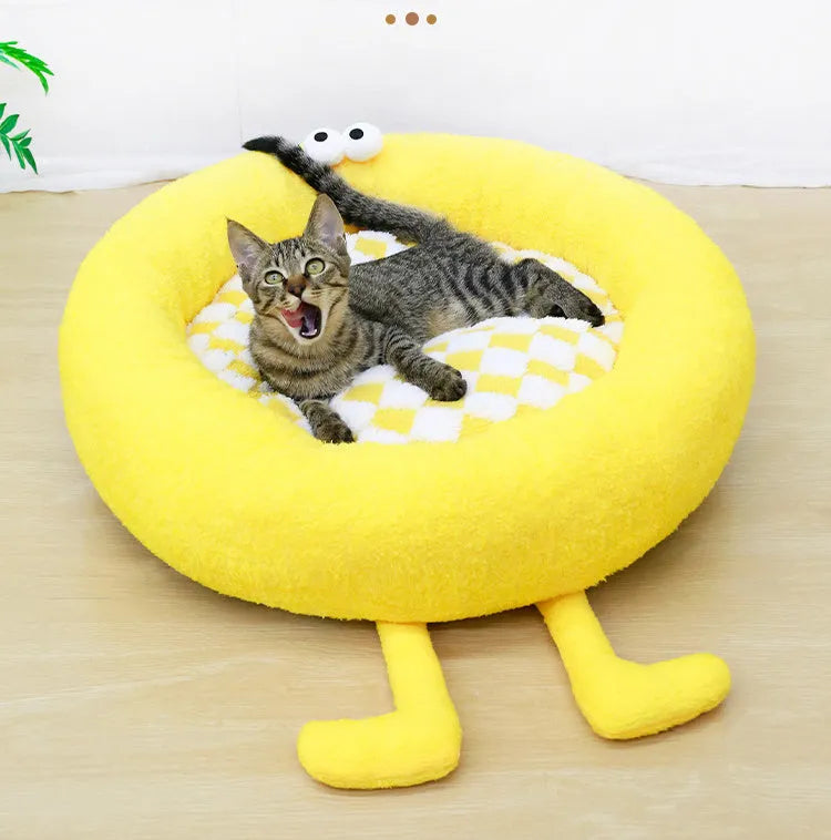 Long plush pet nest for Shiba Inu dogs in three sizes and colours