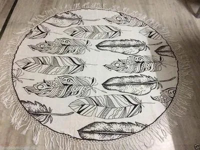 Bohemian fashion beach towel in green colour, 100% polyester fibre, multifunctional women bikini wrap