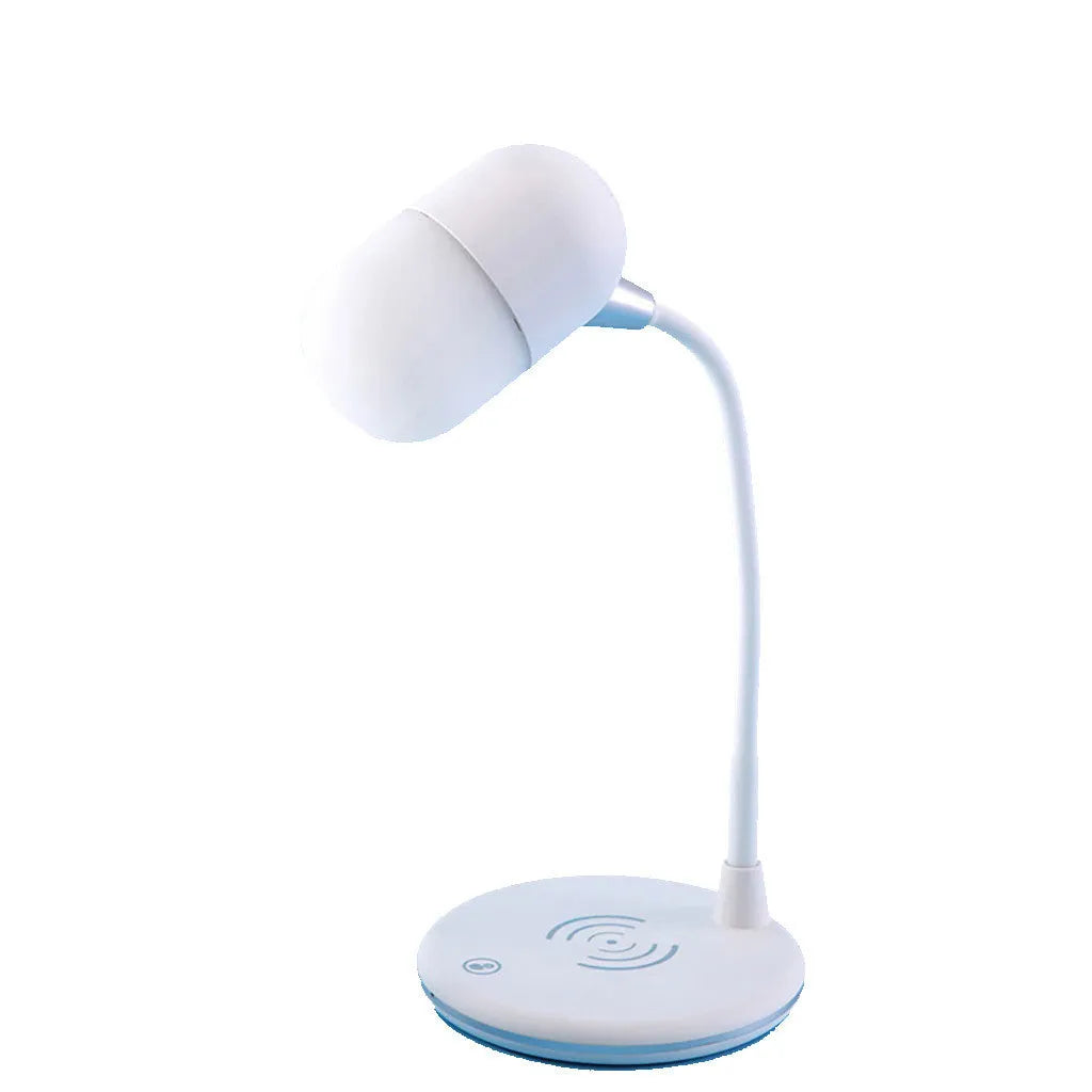 Three-in-one night light wireless speaker charger light with stepless dimming in black