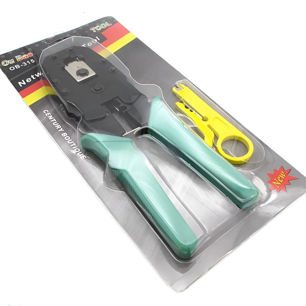SZ-315 network cable crimping tool with rubber handles showing 160mm length