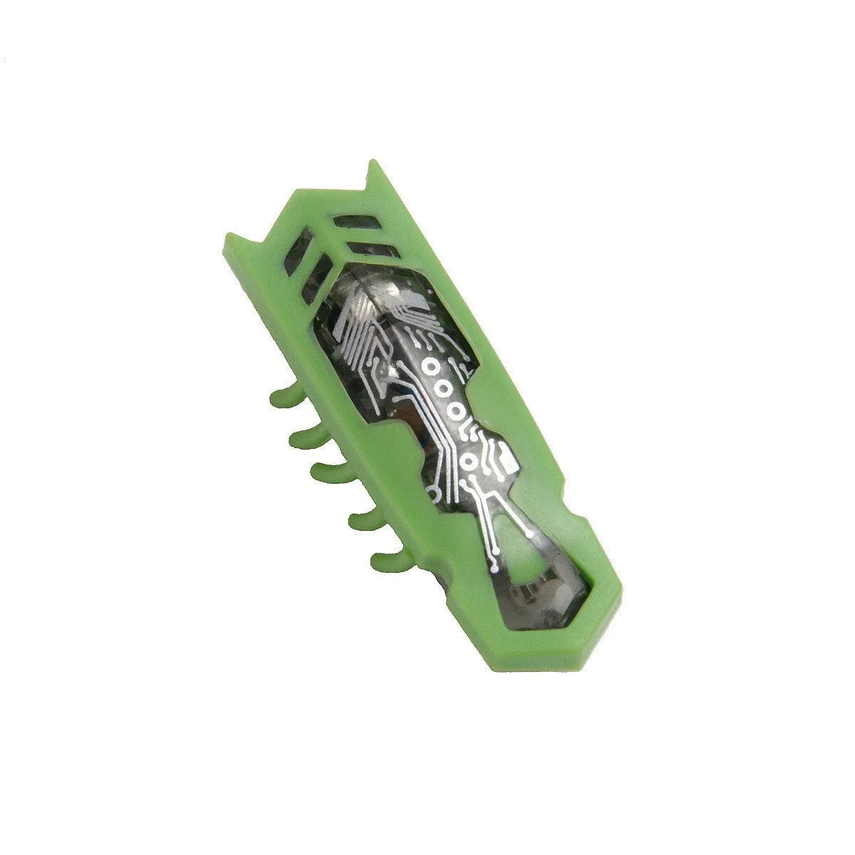 Small green and black iron cow style electric cat teaser toy with a jumping worm mechanism.
