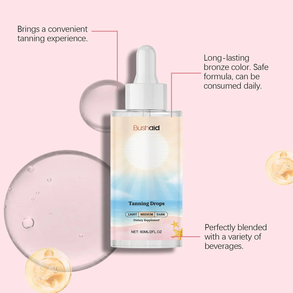 60ml tanning drops bottle with dropper for body care and sun-free tanning