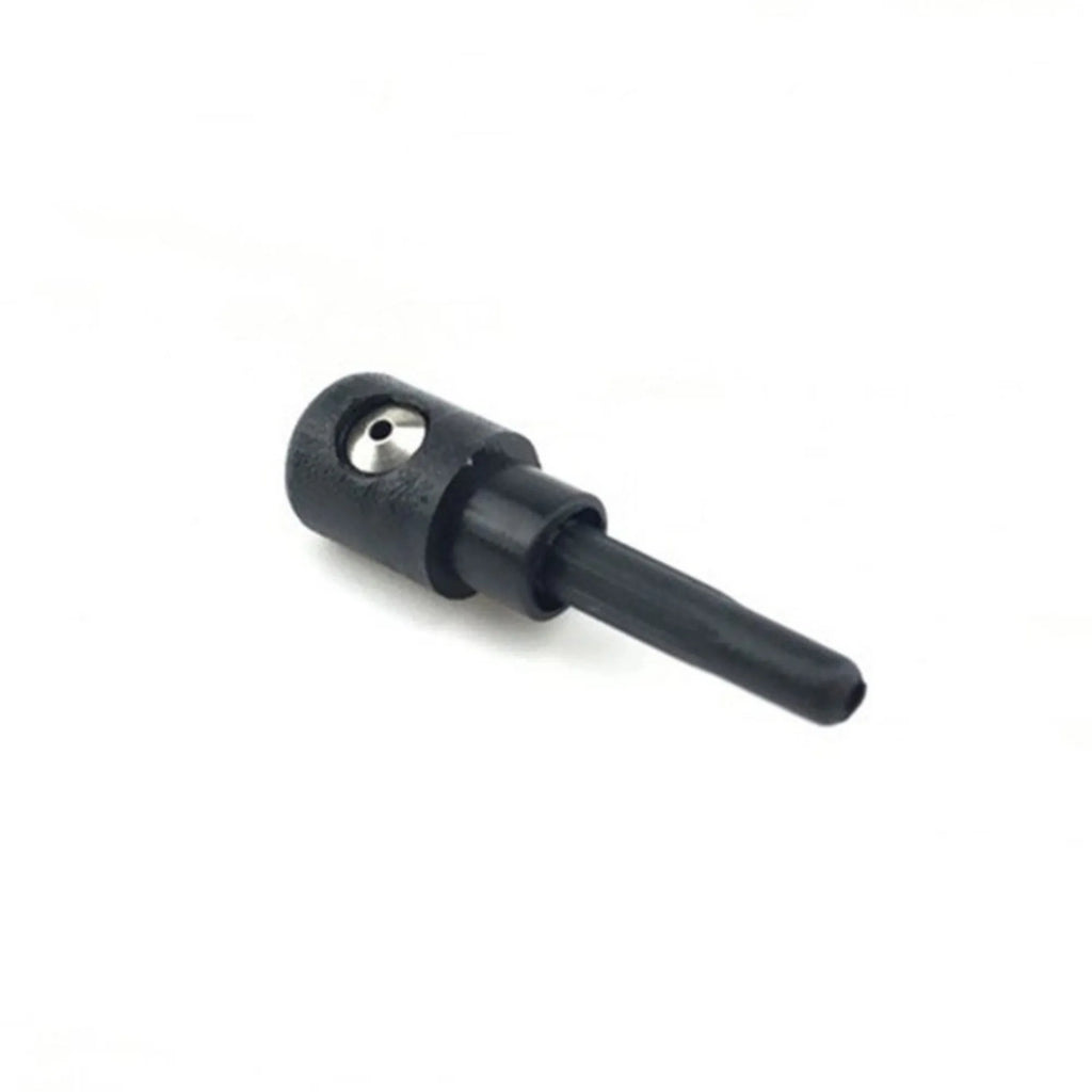 Black plastic rear wiper cover nozzle replacement part for Volkswagen Tiguan and Golf cars.