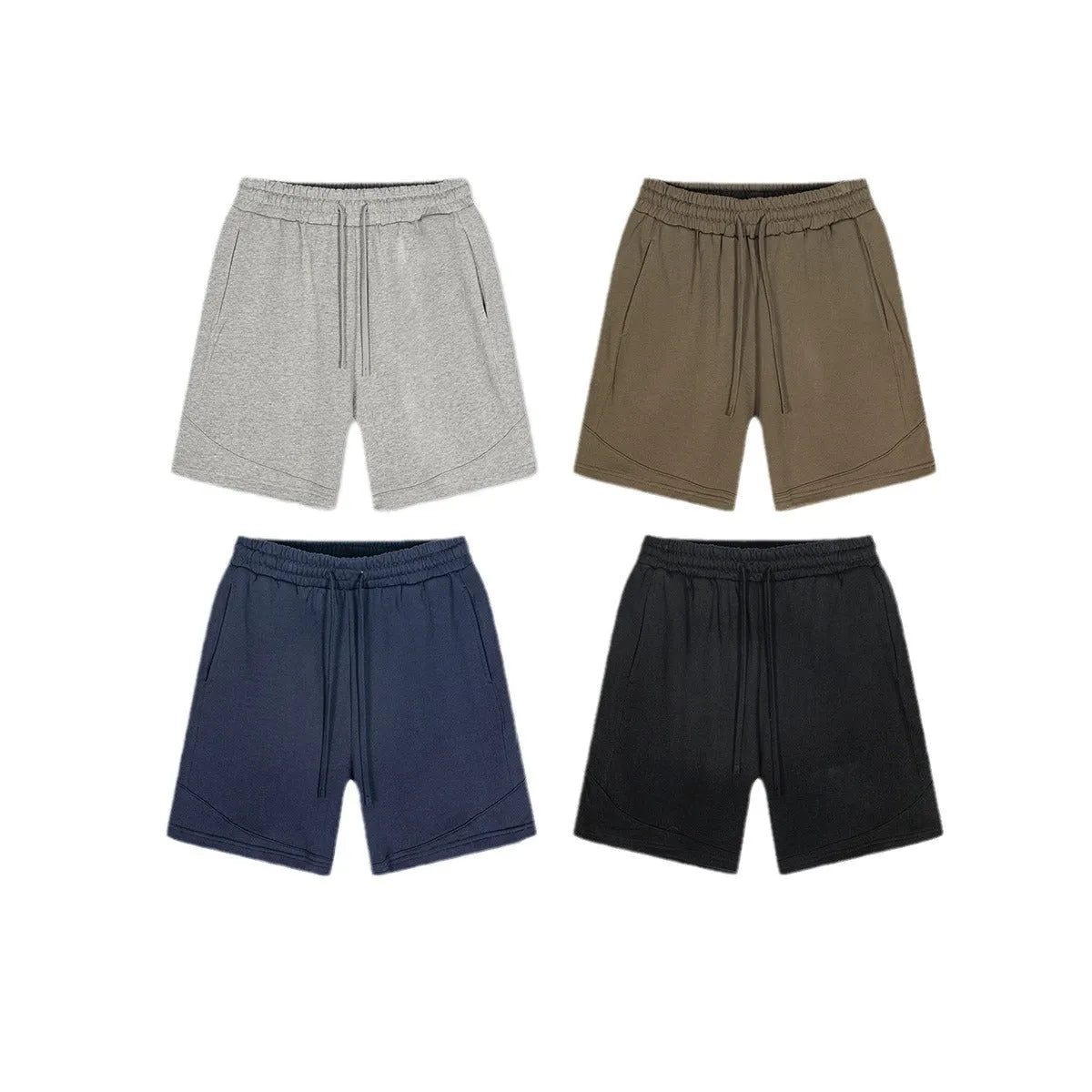 Solid colour cotton children's shorts with loose fit for sports and casual wear
