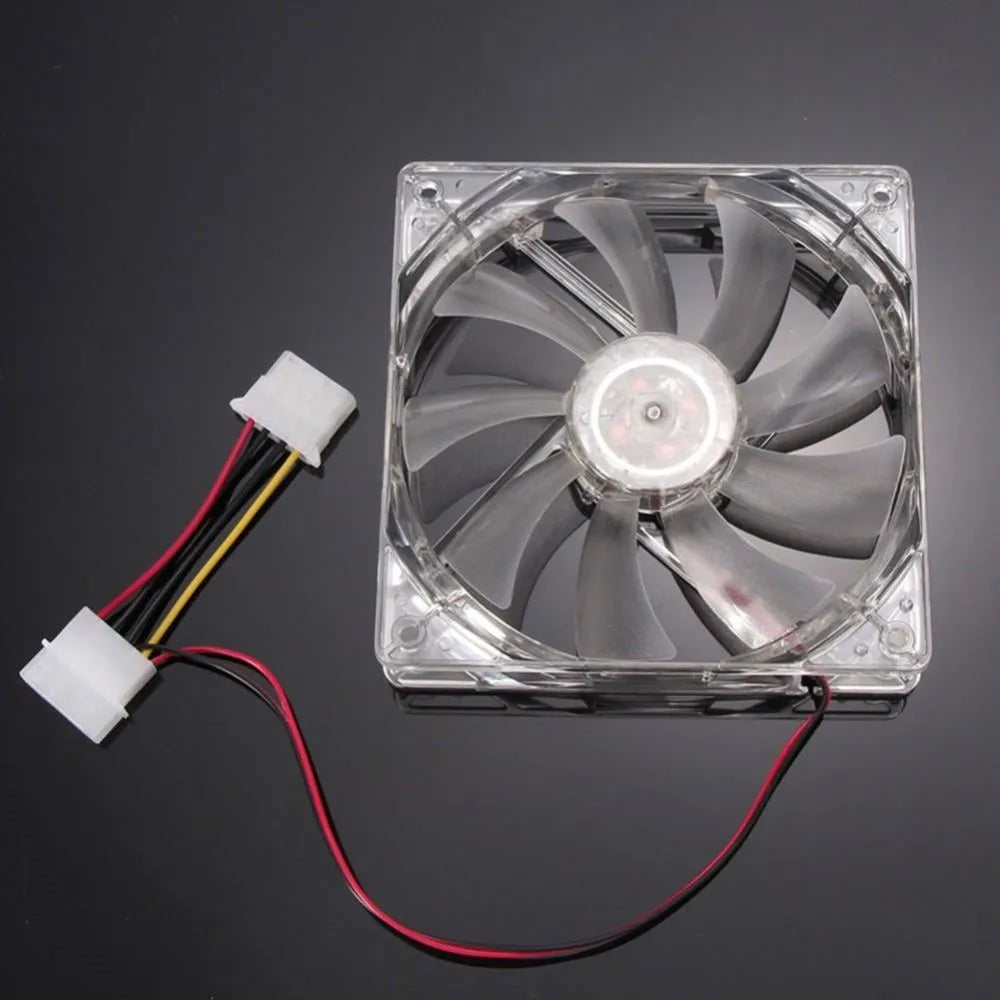 120mm blue LED PC cooling fan with 4-pin connector and 30cm cable