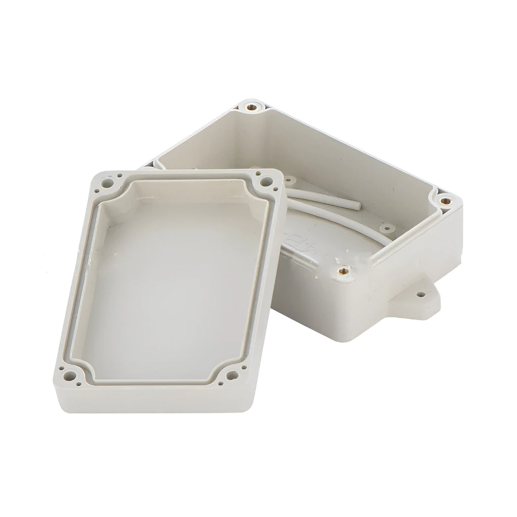 ABS plastic waterproof instrument box model F4B-1 for security monitoring power supplies.