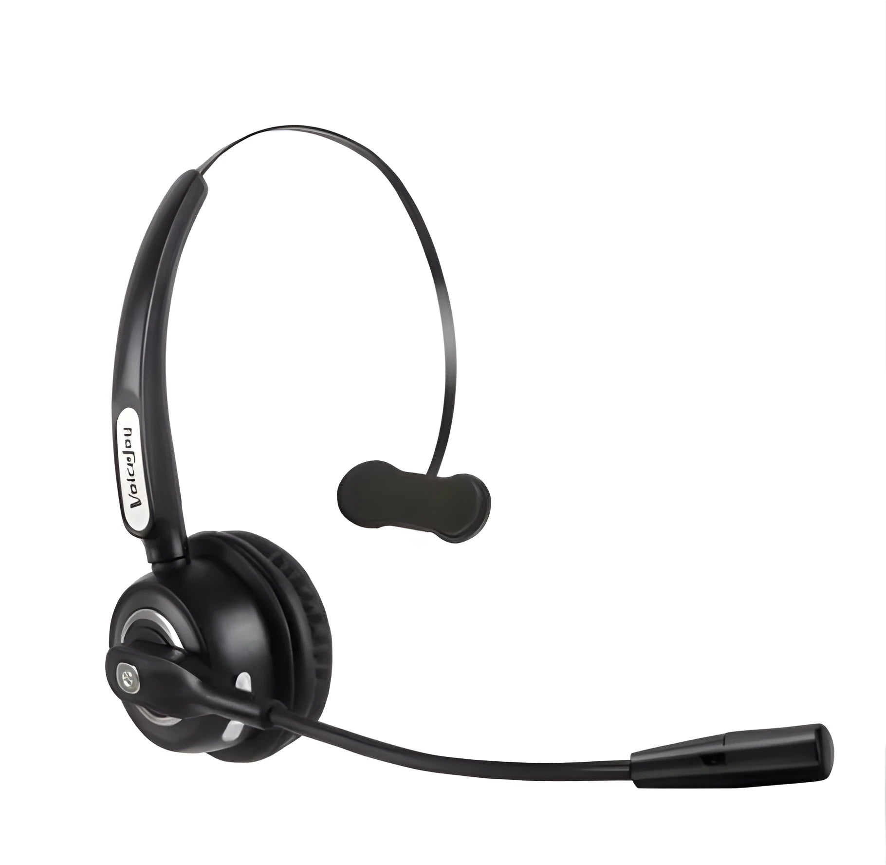 Bluetooth headset with microphone designed for truck drivers and office use with noise cancellation technology
