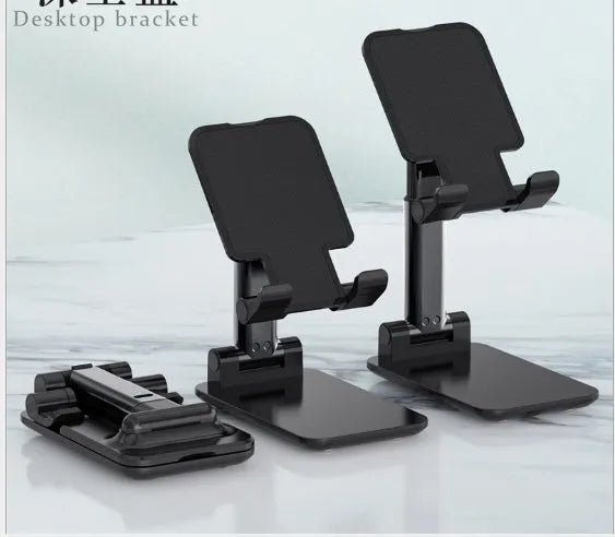 Standard desk mobile phone holder in silicone and ABS, shown in black, white, pink, and green colours