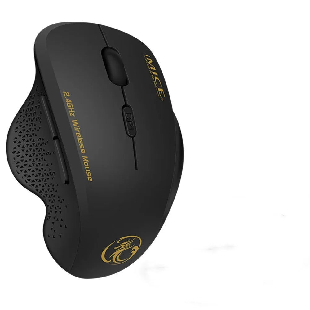 2.4G wireless mouse 6-button gaming mouse for notebook in obsidian black, compact size