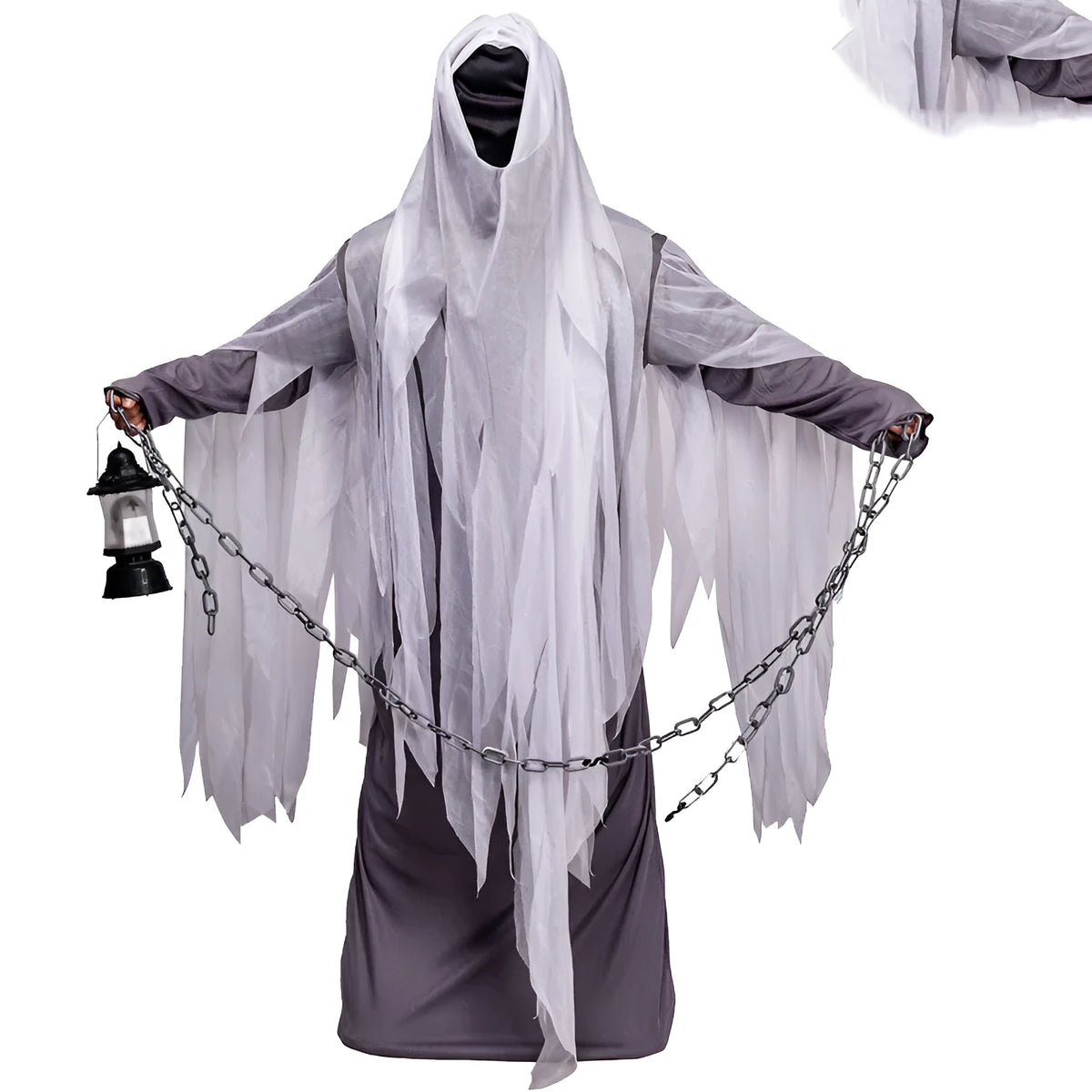 Men's one-size polyester Halloween cosplay robe costume in photo colour for horror party use