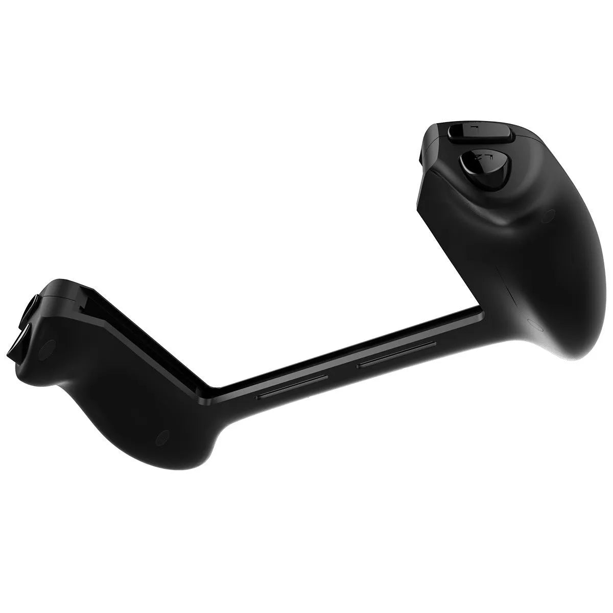 Black wireless gamepad controller for Nintendo Switch with Type-C connector and ergonomic curved grips