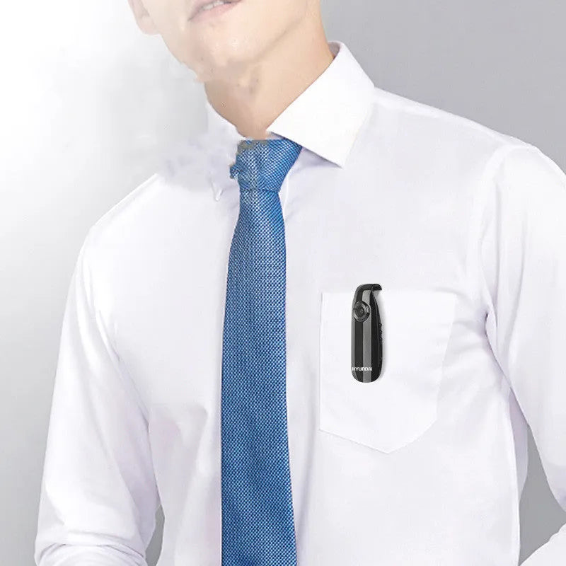 Black portable HD video recording pen with 1080p resolution and USB cable