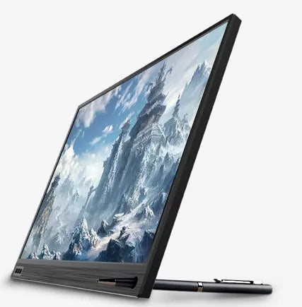Ultrathin 15.6 inch portable monitor with narrow border, 1080p IPS screen, HDMI interface, in black