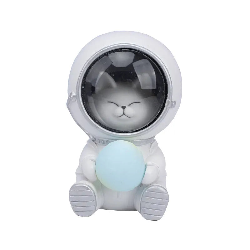 Animal-themed atmospheric night light with LED illumination and resin construction
