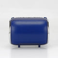 Portable plug-in subwoofer sound system with metal case in choice of black, blue, gold, red, or silver.