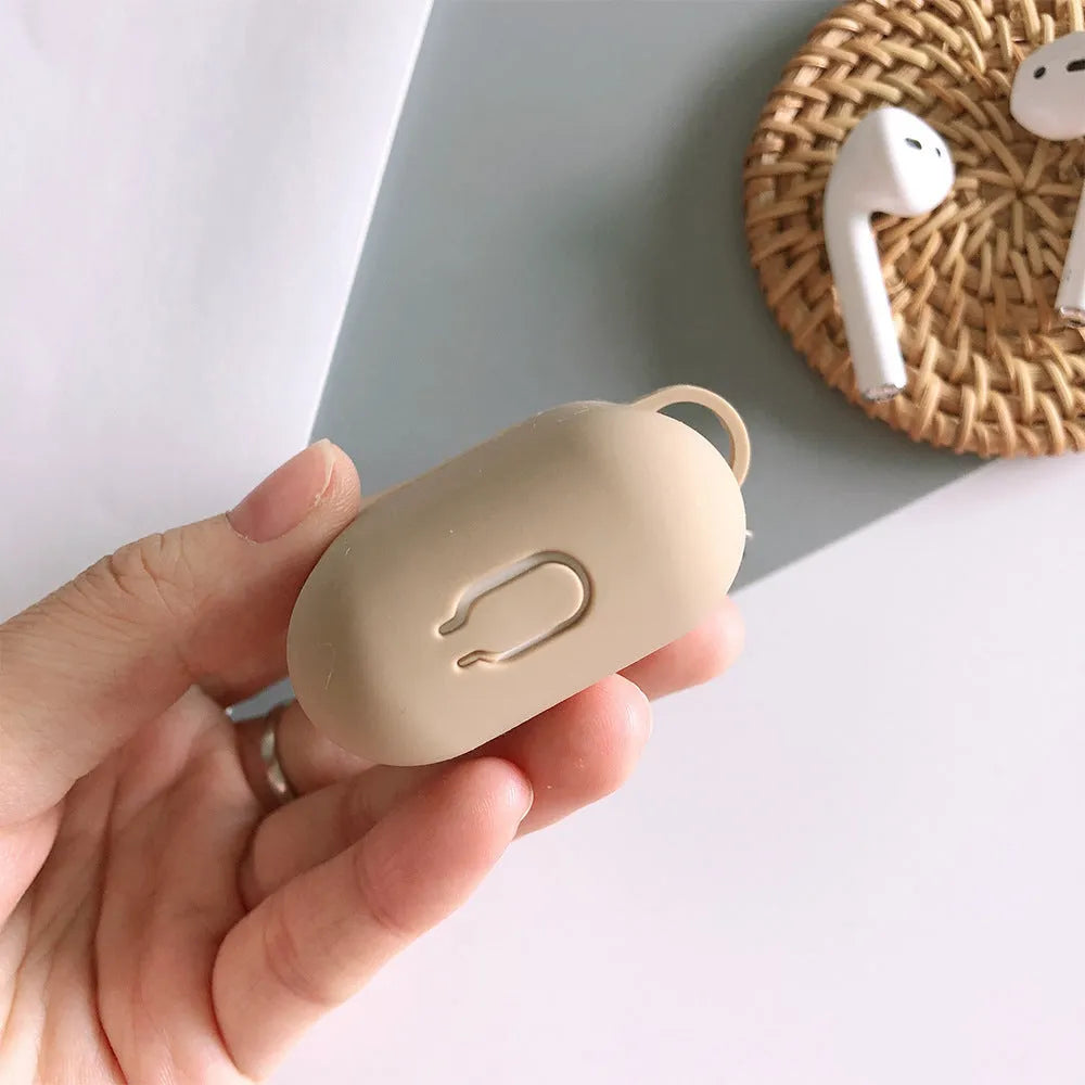 Milk tea silicone back cover for AirPods purple TPU soft shell