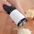 Stainless steel rotary cheese grater chocolate fondue mill 17 x 7.3cm black white two blades