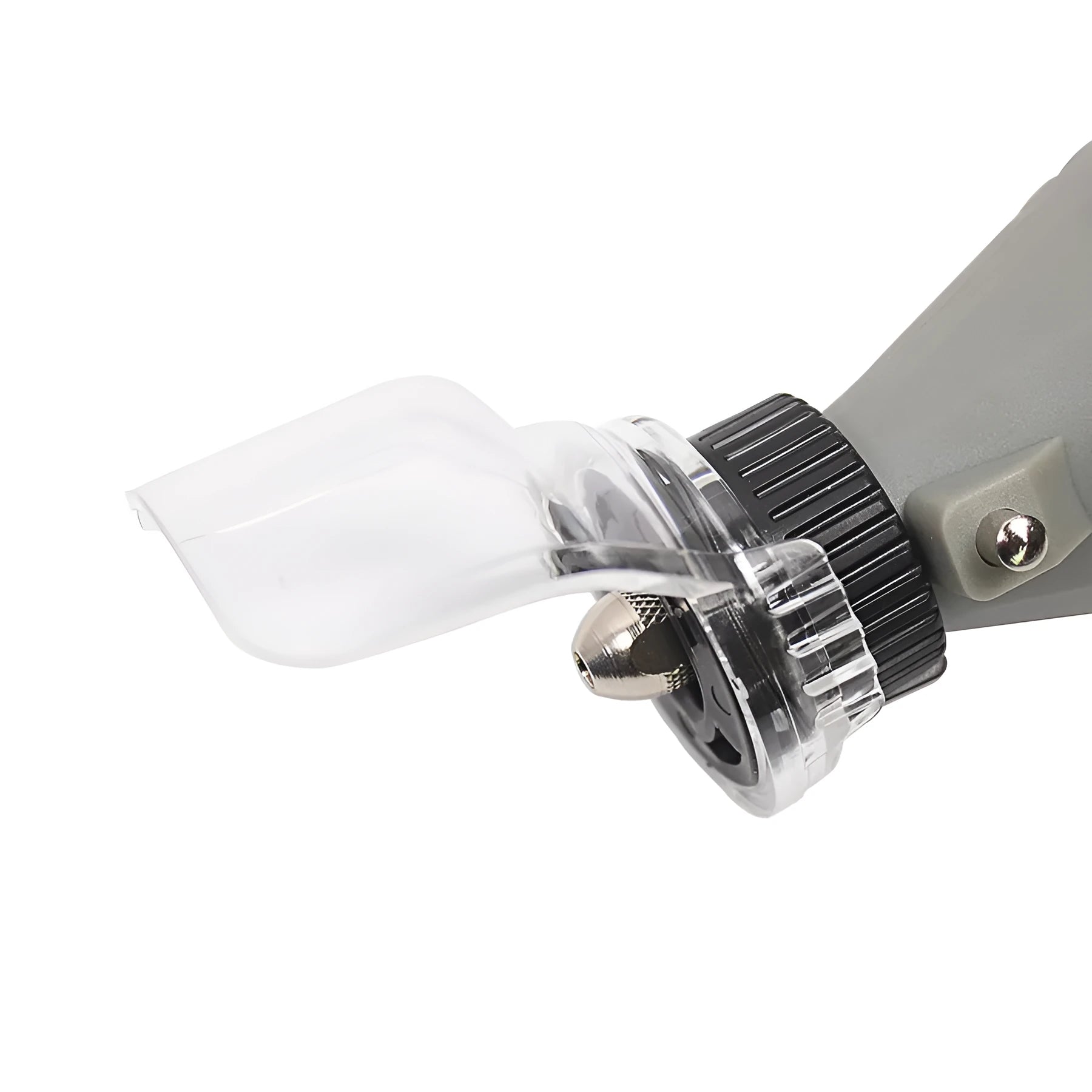 Clear plastic face shield protective cover for Delta electric grinders with thread port