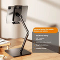 Alloy metal desktop phone bracket with adjustable arms and remote control for live streaming