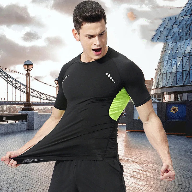 Training fat man sportswear in polyester blend, 5XL size, black colour option