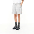 Men's polyester drawstring shorts in loose fit design with elastic waistband