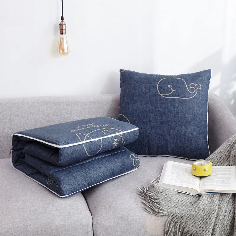 Car pillow cover in Chinese style series with polyester coat and cotton material, shown in Blue, Gray, and motif options