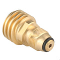 Gold-coloured brass gas brazing adapter with 7mm diameter and external taper thread