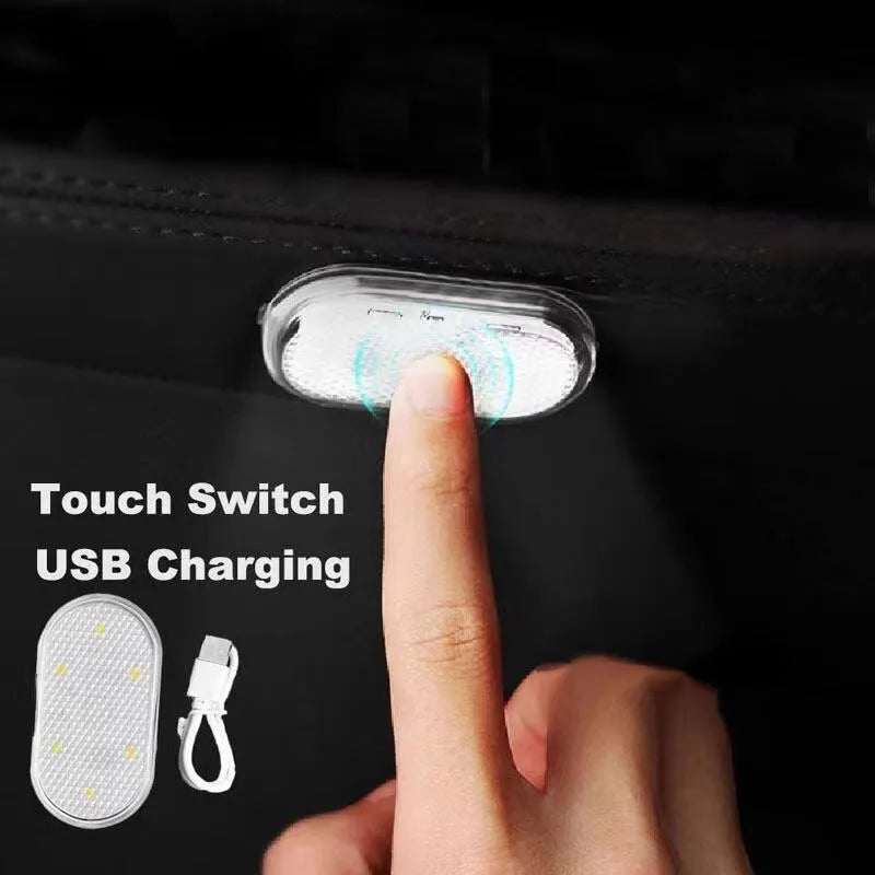 Car interior LED lighting strip with touch control and four colour options on aluminium base plate