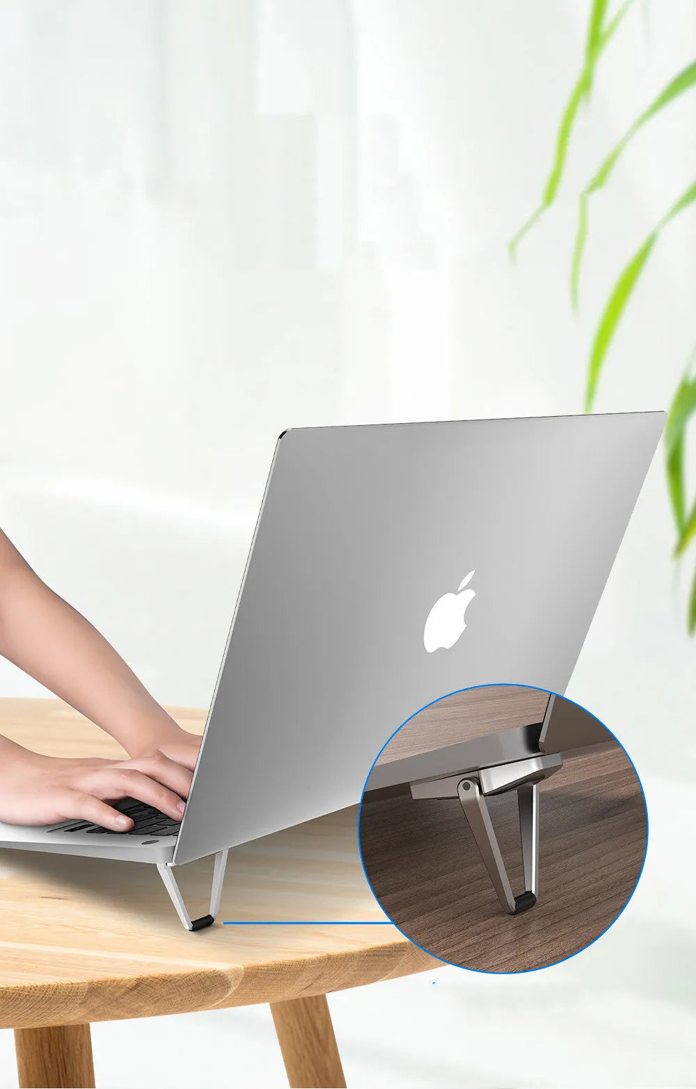 Metal foldable cooling bracket for tablet and notebook, zinc alloy, black and silver