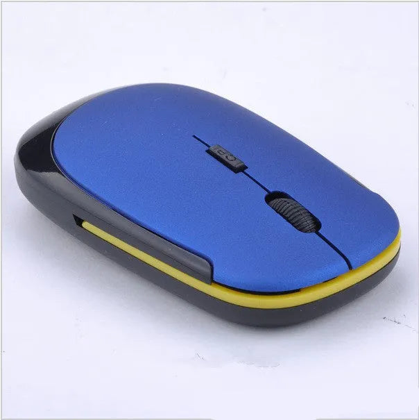 Laptop wireless mouse in black with two buttons and compact size 10x6x2cm
