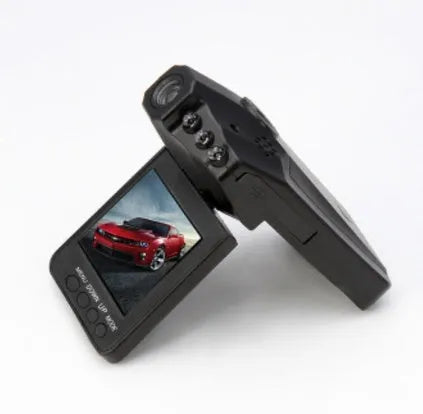 H198 HD infrared night vision car dashboard camera recorder with small screen.