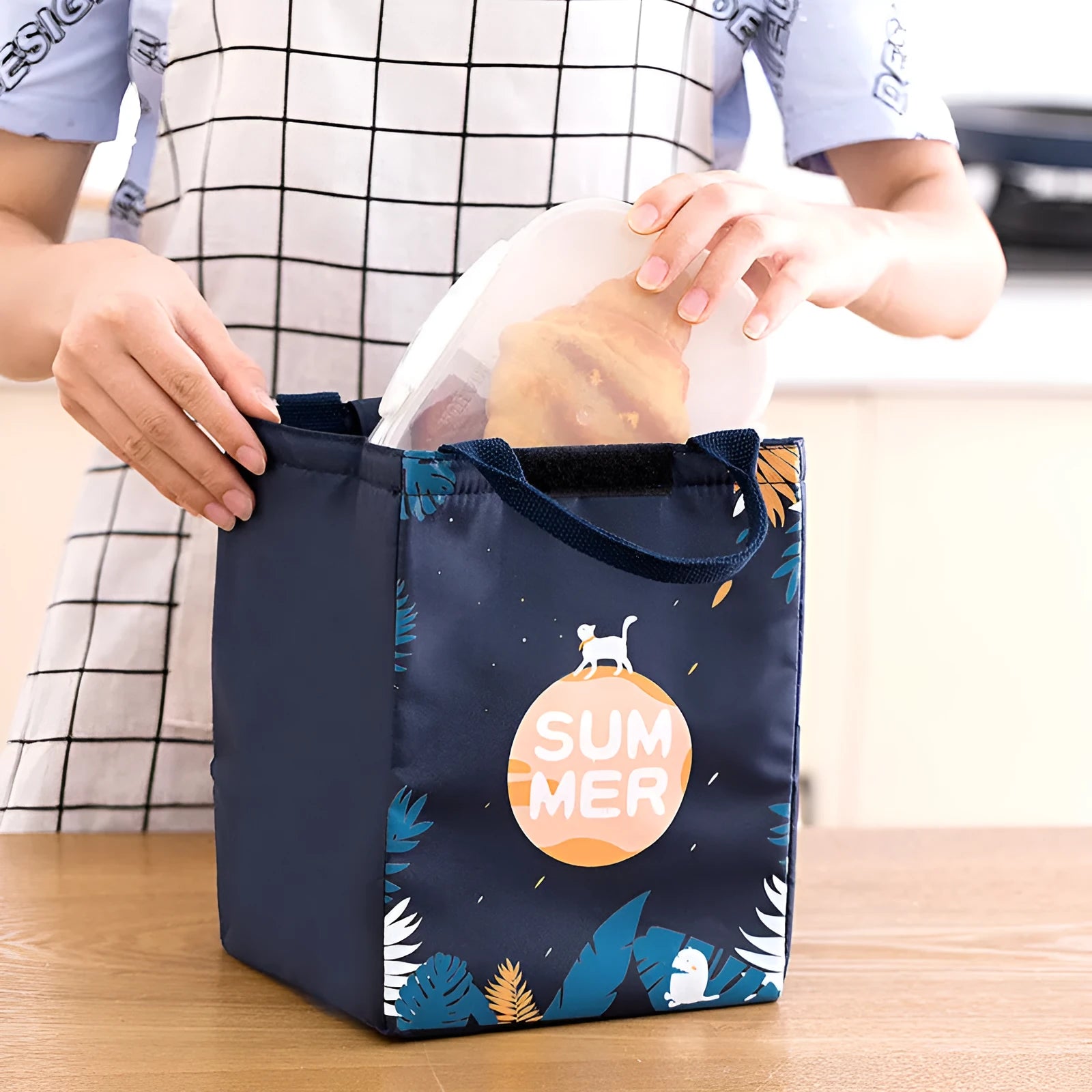 Thickened Oxford cloth thermal insulation lunch box bag in multiple colour designs