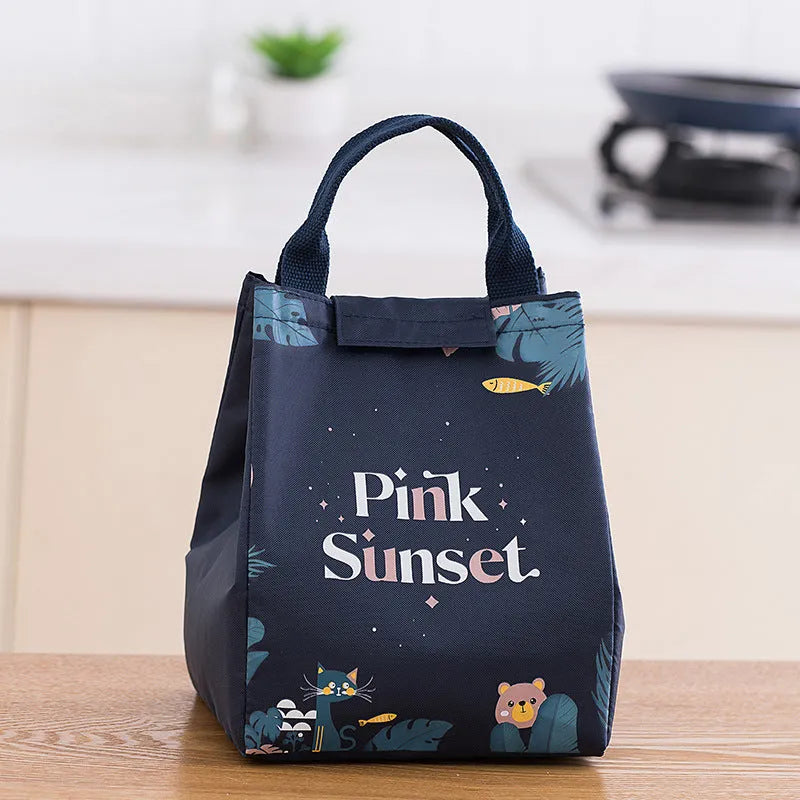 Thickened Oxford cloth thermal insulation lunch box bag in multiple colour designs